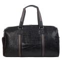 Сумка дорожкая кожаная BUFFALO BAGS M4009A черный кроко