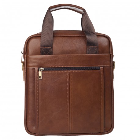 Мужская кожаная сумка через плечо BUFFALO BAGS M8577C коричневая