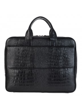Портфель кожаный KARYA 0893-53 черный кроко