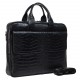 Портфель кожаный KARYA 0893-53 черный кроко