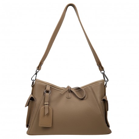 Сумка женская из натуральной кожи MB2208taupe