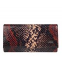 Кошелек женский кожа Desisan 057-857 черно-рыжая змея