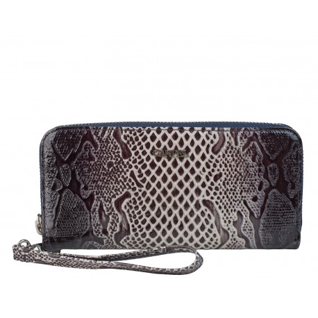 Кошелек женcкий кожа CANPEL 706-468 серо-бежевый лак