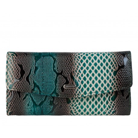 Кошелек женcкий кожа CANPEL 2029-467 светло-зеленый лак