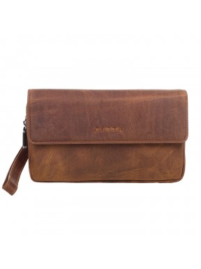 Барсетка кистевая кожа KARYA 0202-32 рыжий нубук