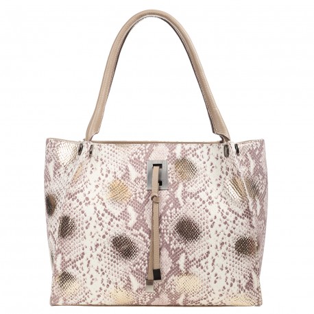 Сумка женская кожаная Desisan 563-755 золотисто-серая зиея