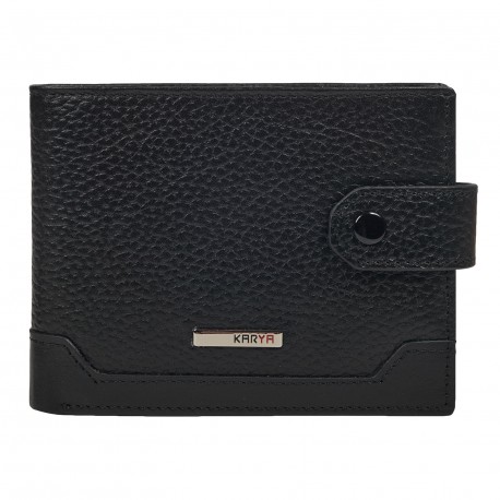 Портмоне мужское кожа KARYA 0478-45 черный флотар