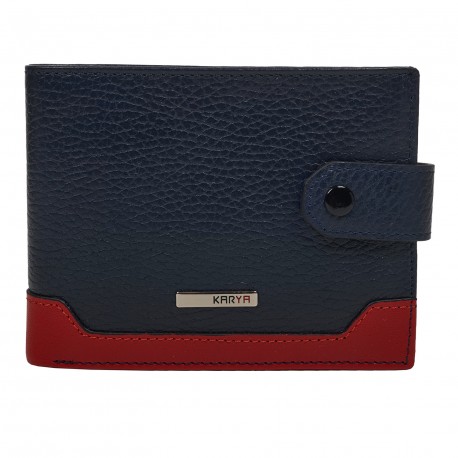 Портмоне мужское кожа KARYA 0478-44 синий флотар
