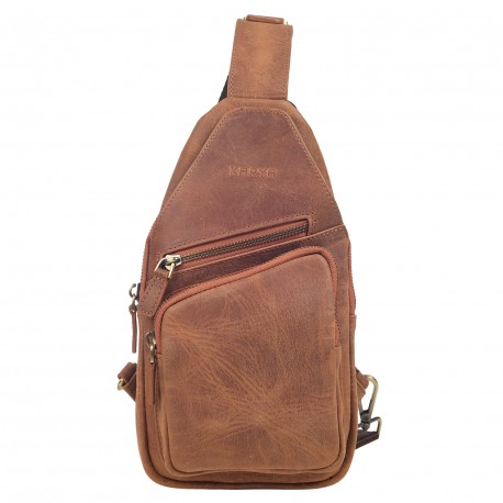 Сумка-рюкзак через плечо кожа KARYA 0537-32 коричневый нубук