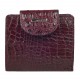Кошелек женский кожаный KARYA 1052-813 бордо кроко с желтым внутри
