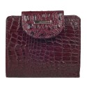 Кошелек женский кожаный KARYA 1052-813 бордо кроко с желтым внутри