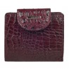 Кошелек женский кожаный KARYA 1052-813 бордо кроко с желтым внутри