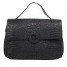 Сумка кожаная KARYA 2447-630 черный кроко