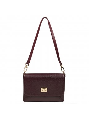 Сумка маленькая кожаная KARYA 5076-243 бордо