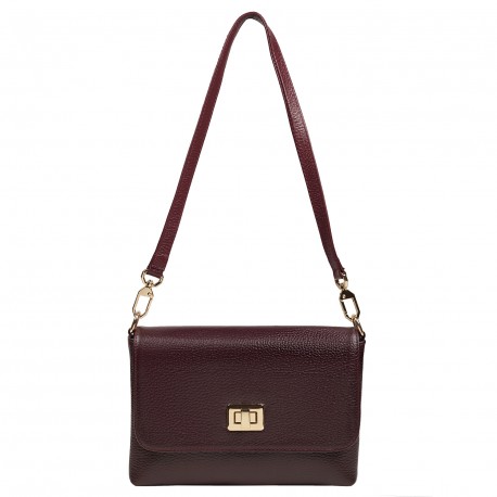 Сумка маленькая кожаная KARYA 5076-243 бордо