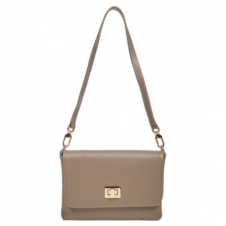 Сумка маленькая кожаная KARYA 5076-51 бежевая