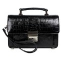 Барсетка кожаная Canpellini c1278-202 черная кроко