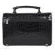 Барсетка кожаная Canpellini c1278-202 черная кроко
