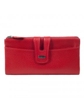 Кошелек женcкий кожаный CANPEL 2021-172 красный флотар