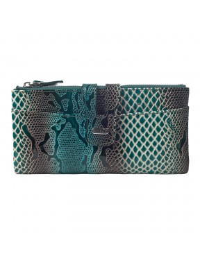 Кошелек женcкий кожаный CANPEL 2021-467 светло-зеленый лак