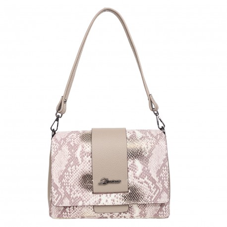 Сумка женская кожа Desisan 2050-755 золотистая змея