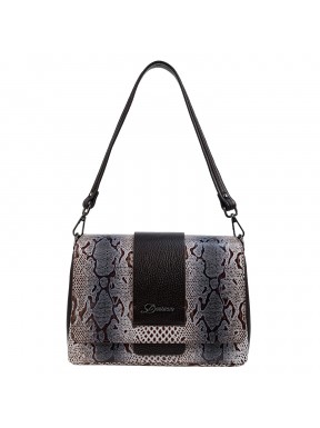 Сумка женская кожа Desisan 2050-180 серо-коричневый лак