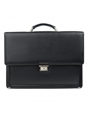 Портфель кожаный CANPEL 3019-7 черный флотар