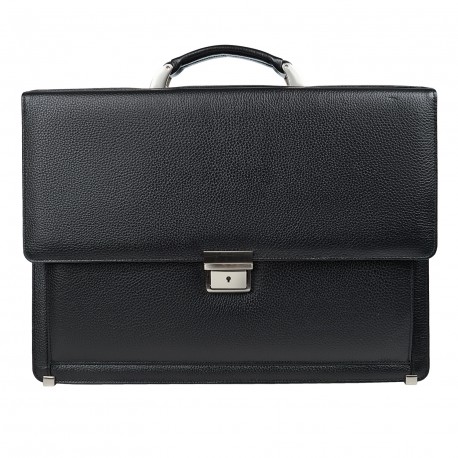 Портфель кожаный CANPEL 3019-7 черный флотар