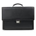 Портфель кожаный CANPEL 3019-7 черный флотар