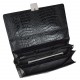 Портфель кожаный CANPEL 3019-202 черный кроко