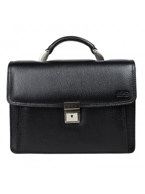 Барсетка классическая кожаная BOND 5031-281 черный флотар