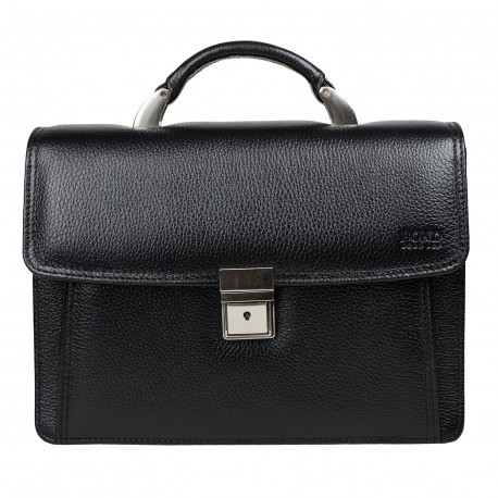 Барсетка классическая кожаная BOND 5031-281 черный флотар
