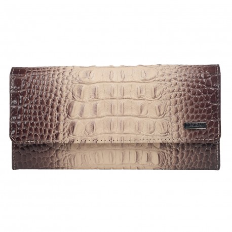 Кошелек женский кожа Desisan 150-830 бежевый кроко