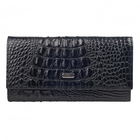 Кошелек женcкий кожа CANPEL 2036-466 черно-красный кроко