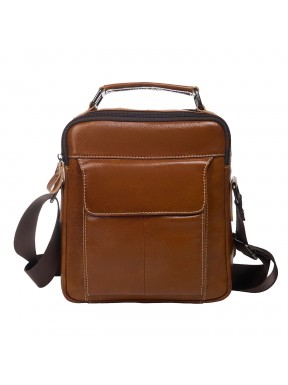 Мужская кожаная сумка через плечо BUFFALO BAGS M369C-1 коричневая