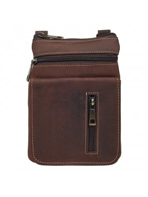 Мужская кожаная сумка через плечо BUFFALO BAGS M6262C коричневая