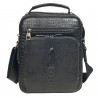 Мужская кожаная сумка через плечо BUFFALO BAGS M6014A-1 черная кроко
