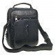 Мужская кожаная сумка через плечо BUFFALO BAGS M6014A-1 черная кроко