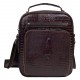 Мужская кожаная сумка через плечо BUFFALO BAGS M6014C-2 темно-коричневая кроко