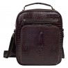 Мужская кожаная сумка через плечо BUFFALO BAGS M6014C-2 темно-коричневая кроко