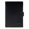 Портмоне кожаное BOND 509-281-282 черно-красный флотар