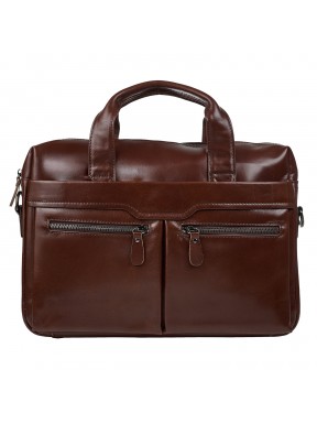 Портфель мягкий кожаный BUFFALO BAGS 7122C-2 коричневый