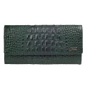 Кошелек женский кожа Desisan 150-906 зеленый кроко лак