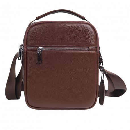 Мужская кожаная сумка через плечо BUFFALO BAGS M2458C коричневая