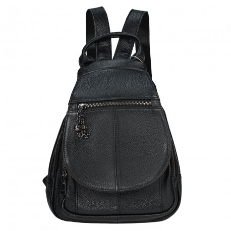 Кожаный женский рюкзак BUFFALO BAGS MB3192black