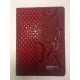 Обложка для паспорта кожа KARYA 092-019 красный узор