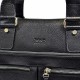 Портфель мягкий кожаный BOND 1366-281 черный флотар
