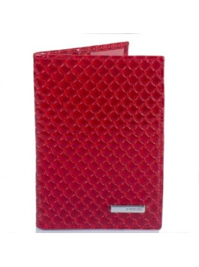 Обложка для паспорта кожа KARYA 094-122 красная капля