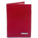 Обложка для паспорта кожаная KARYA 094-122 красная капля