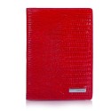 Обложка для паспорта кожаная KARYA 092-074 красный лазер